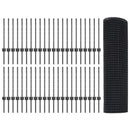 vidaXL Kerítés oszlopokkal Szürke 0.5 x 100 m Acél