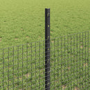 vidaXL Hegesztett drótkerítés oszlopokkal 100 x 0,5 m Szürke Háló