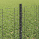 vidaXL Hegesztett drótkerítés oszlopokkal 100 x 0,6 m Szürke Háló