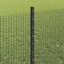 vidaXL Hegesztett drótkerítés oszlopokkal 100 x 0,8 m Szürke Háló