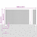 vidaXL Kerítés oszlopokkal Szürke 0.8 x 100 m Acél