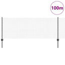 vidaXL Kerítés oszlopokkal Szürke 0.8 x 100 m Acél