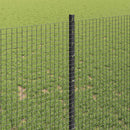 vidaXL Hegesztett drótkerítés oszlopokkal 100 x 1 m PVC-bevonatos acél