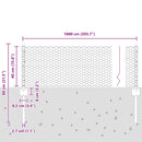 vidaXL Kerítés oszlopokkal Zöld 0,4 x 10 m Acél