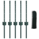 vidaXL Kerítés oszlopokkal Zöld 0,4 x 10 m Acél