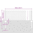 vidaXL Hatszögletű kerítés oszlopokkal 10 x 0,4 m PVC-bevonatos acél