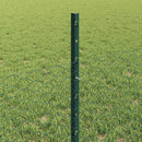 vidaXL Hatszögletű kerítés oszlopokkal 10 x 0,5 m PVC-bevonatos acél