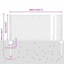 vidaXL Hatszögletű kerítés oszlopokkal 10 x 0,6 m PVC-bevonatos acél
