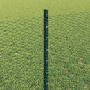 vidaXL Kültéri hatszögletű kerítés poszttal 10 x 0,8 m Zöld Háló