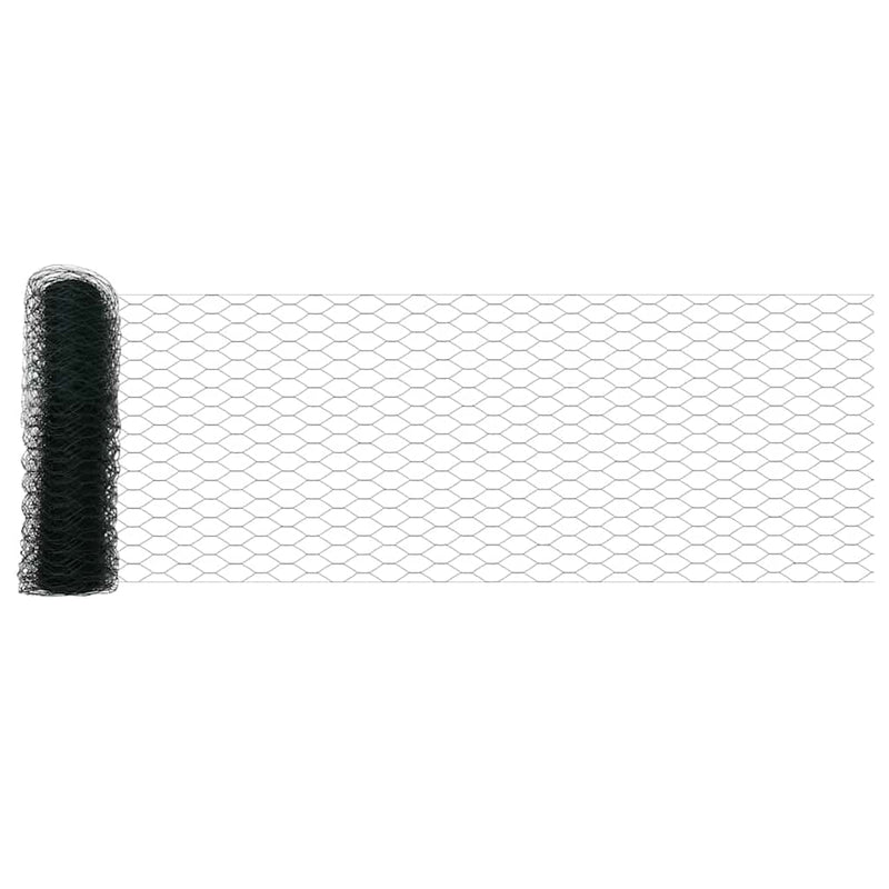 vidaXL Kerítés oszlopokkal Zöld 0.8 x 10 m Acél