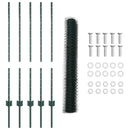 vidaXL Kerítés oszlopokkal Zöld 1 x 10 m Acél