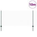 vidaXL Hatszögletű kerítés oszlopokkal 10 x 1 m PVC-bevonatos acél