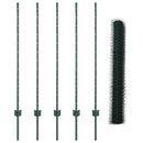 vidaXL Kerítés oszlopokkal Zöld 1.2 x 10 m Acél