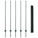 vidaXL Hatszögletű kerítés oszlopokkal 10 x 1,4 m PVC-bevonatos acél