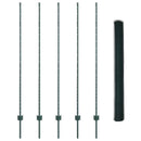 vidaXL Kerítés oszlopokkal Zöld 1.6 x 10 m Acél