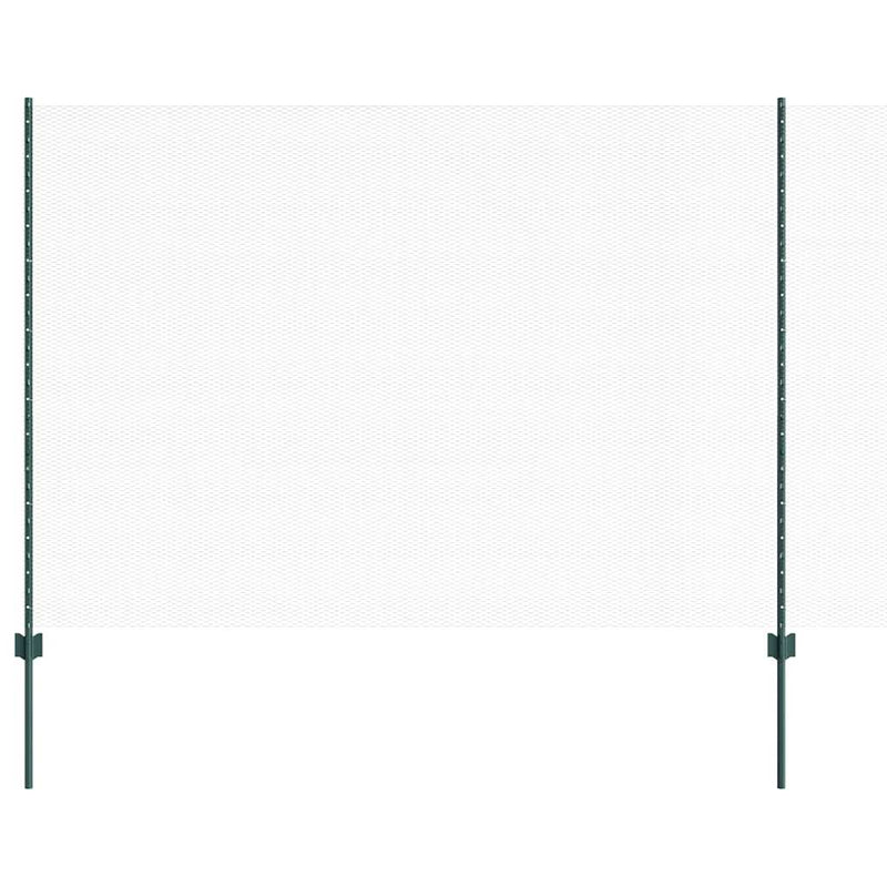 vidaXL Kerítés oszlopokkal Zöld 1.6 x 10 m Acél