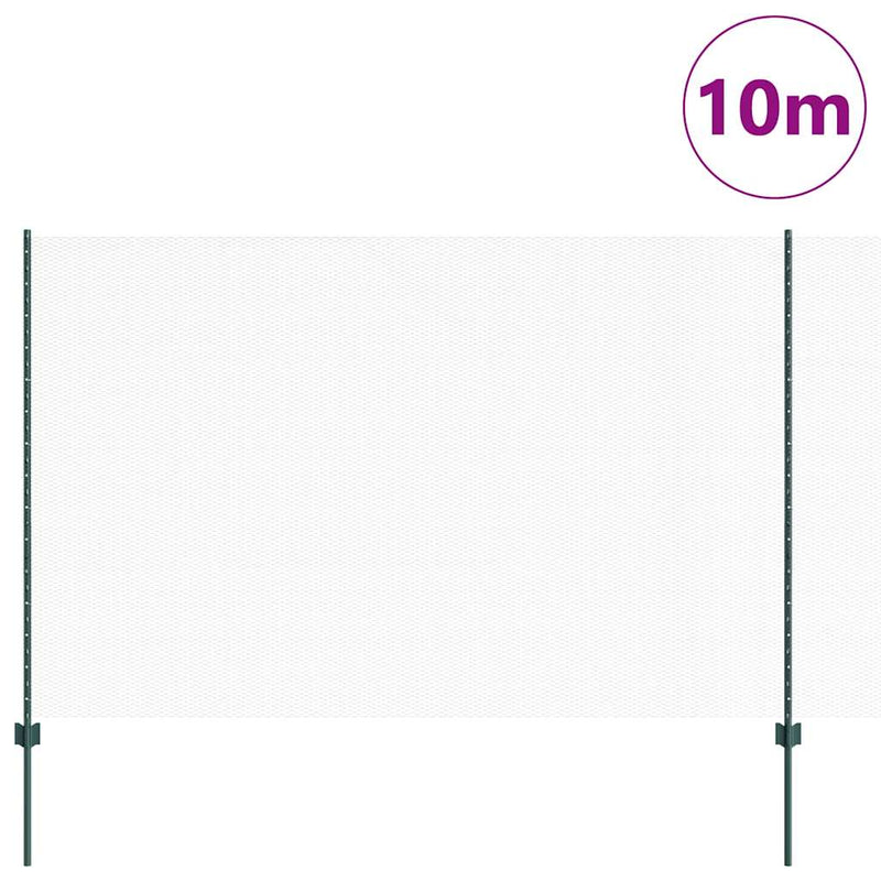 vidaXL Kerítés oszlopokkal Zöld 1.6 x 10 m Acél