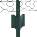 vidaXL Kerítés oszlopokkal Zöld 0.5 x 25 m Acél