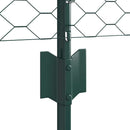 vidaXL Kerítés oszlopokkal Zöld 0.5 x 25 m Acél