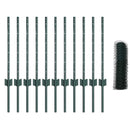 vidaXL Kerítés oszlopokkal Zöld 0.5 x 25 m Acél