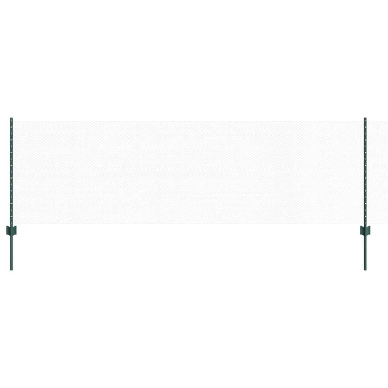 vidaXL Kerítés oszlopokkal Zöld 0.8 x 25 m Acél