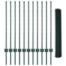 vidaXL Hatszögletű kerítés oszlopokkal 25 x 1 m PVC-bevonatos acél