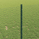vidaXL Hatszögletű kerítés oszlopokkal 25 x 1 m PVC-bevonatos acél