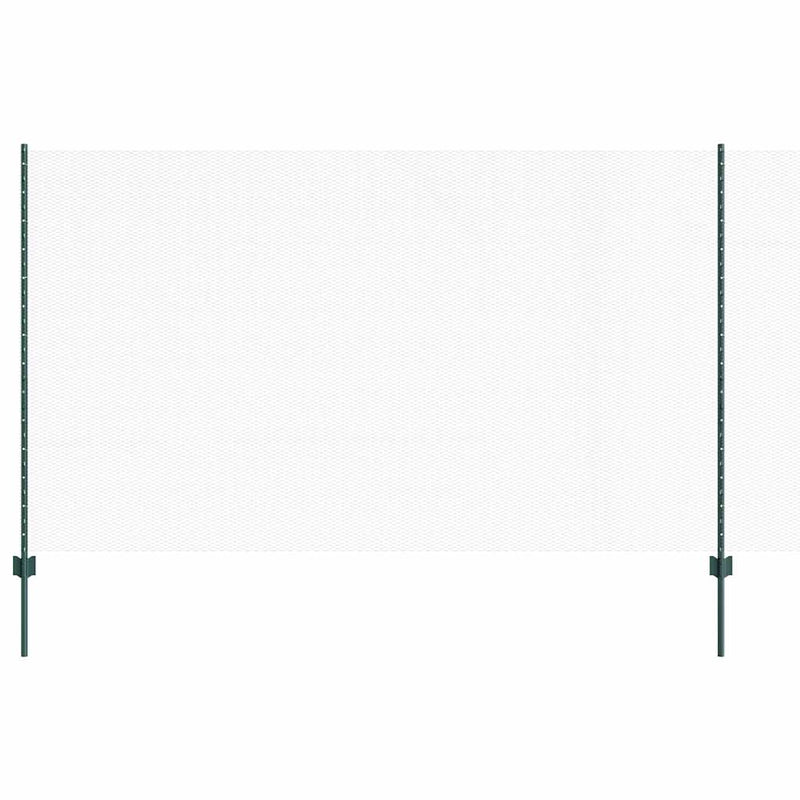 vidaXL Kerítés oszlopokkal Zöld 1.4 x 25 m Acél