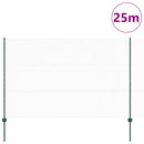 vidaXL Hatszögletű kerítés oszlopokkal 25 x 1,5 m PVC-bevonatos acél