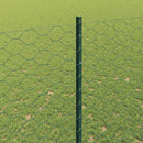 vidaXL Hatszögletű kerítés oszlopokkal 25 x 1,5 m PVC-bevonatos acél
