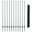 vidaXL Kerítés oszlopokkal Zöld 1.5 x 25 m Acél