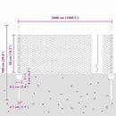 vidaXL Kerítés oszlopokkal Zöld 0.5 x 50 m Acél
