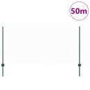 vidaXL Kerítés oszlopokkal Zöld 1 x 50 m Acél