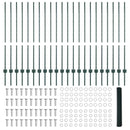 vidaXL Hatszögletű kerítés oszlopokkal 50 x 1,2 m PVC-bevonatos acél