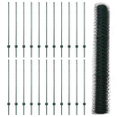 vidaXL Kerítés oszlopokkal Zöld 1.2 x 50 m Acél