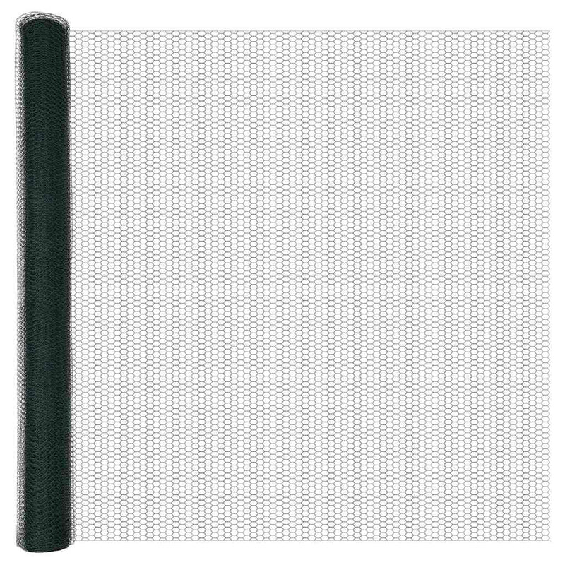 vidaXL Kerítés oszlopokkal Zöld 1.5 x 50 m Acél