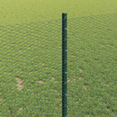 vidaXL Hatszögletű kerítés oszlopokkal 100 x 1 m PVC-bevonatos acél