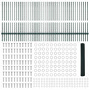 vidaXL Kerítés oszlopokkal Zöld 1 x 100 m Acél
