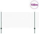 vidaXL Hatszögletű kerítés oszlopokkal 100 x 1 m PVC-bevonatos acél