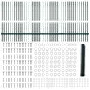 vidaXL Kerítés oszlopokkal Zöld 1 x 100 m Acél