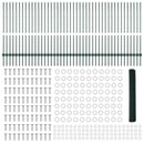 vidaXL Hatszögletű kerítés oszlopokkal 100 x 1,2 m PVC-bevonatos acél