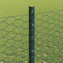 vidaXL Kerítés oszlopokkal Zöld 1.2 x 100 m Acél
