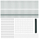 vidaXL Kerítés oszlopokkal Zöld 1.2 x 100 m Acél
