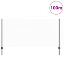 vidaXL Hatszögletű kerítés oszlopokkal 100 x 1,2 m PVC-bevonatos acél