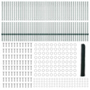 vidaXL Kerítés oszlopokkal Zöld 1.2 x 100 m Acél