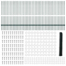 vidaXL Hatszögletű kerítés oszlopokkal 100 x 1,2 m PVC-bevonatos acél