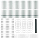 vidaXL Kerítés oszlopokkal Zöld 1.4 x 100 m Acél