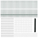vidaXL Kerítés oszlopokkal Zöld 1.4 x 100 m Acél