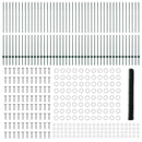 vidaXL Kerítés oszlopokkal Zöld 1.5 x 100 m Acél