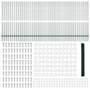 vidaXL Kerítés oszlopokkal Zöld 1.6 x 100 m Acél